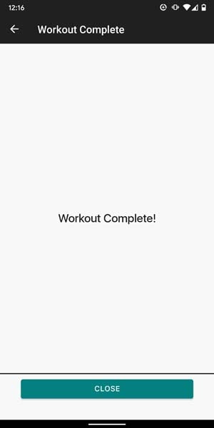 Workout complete